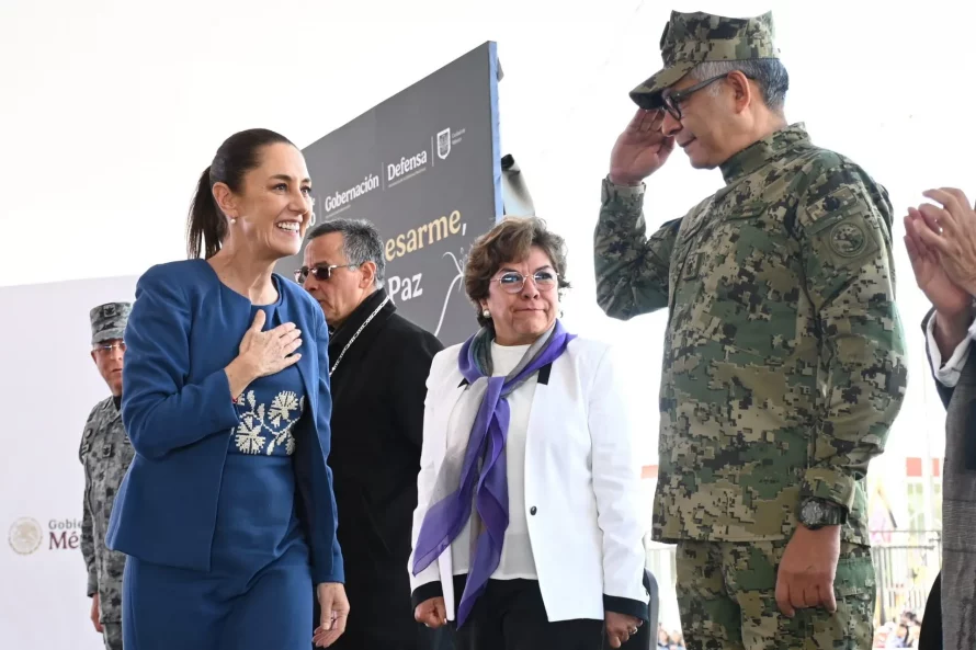 Lanza Sheinbaum en la Basílica de Guadalupe programa “Sí al desarme, sí a la paz”
