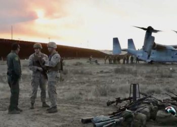 Despliega EU marines en frontera con México; tienen la misión de “proteger a Estados Unidos”