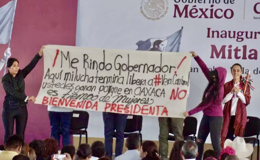 Burla saxofonista María Elena Ríos seguridad de Sheinbaum; acusa a Salomón Jara de dejar libre a su agresor