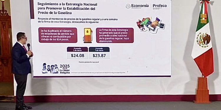 Se registra reducción en el costo de gasolina Magna, afirma PROFECO