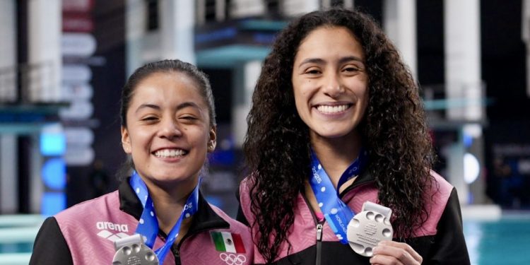Las mexicanas Gabriela Agúndez y Alejandra Estudillo se cuelgan la plata en la Copa del Mundo de Clavados