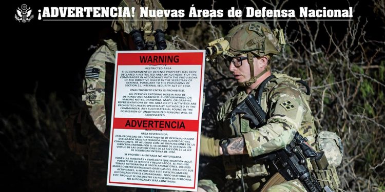 EEUU establece nuevas zonas de defensa en frontera sur; advierte sobre sanciones