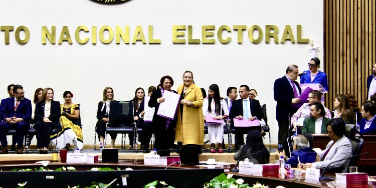 INE avala elección del Tribunal de Disciplina Judicial; “si hay corrupción se detendrá a tiempo”: Celia Maya