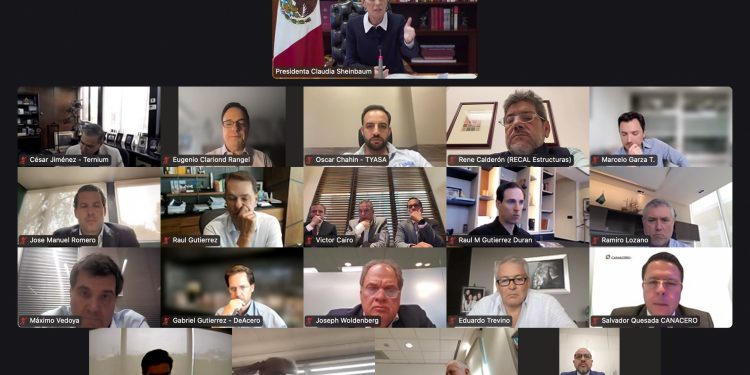 Sheinbaum se reúne con empresarios para responder a aranceles de EEUU