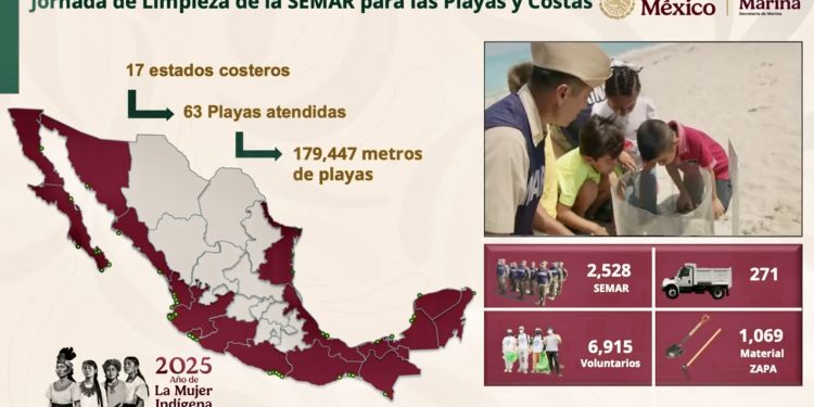 Lanza Secretaría de Marina campaña nacional de limpieza de playas y reducción de plásticos