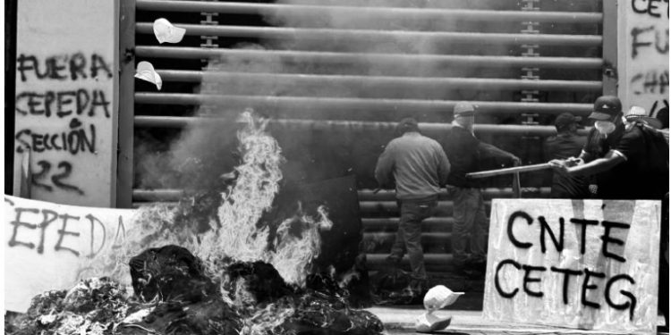 Gobernación condena actos vandálicos de la CNTE tras incendio en sede del SNTE