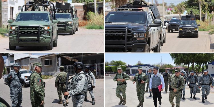 Refuerzan seguridad en Sinaloa con más de 1,600 elementos del Ejército y de la SSPC