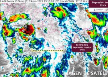 “Erick” se degrada a depresión tropical sobre Guerrero
