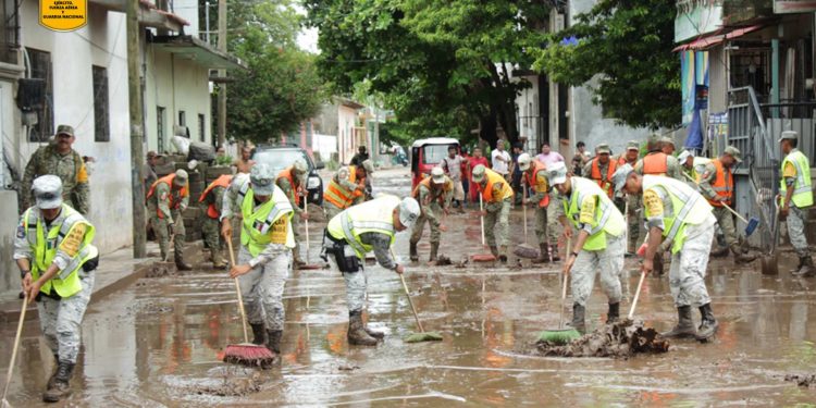 Sheinbaum agradece labor del Ejército y la Marina tras paso del huracán “Erick”