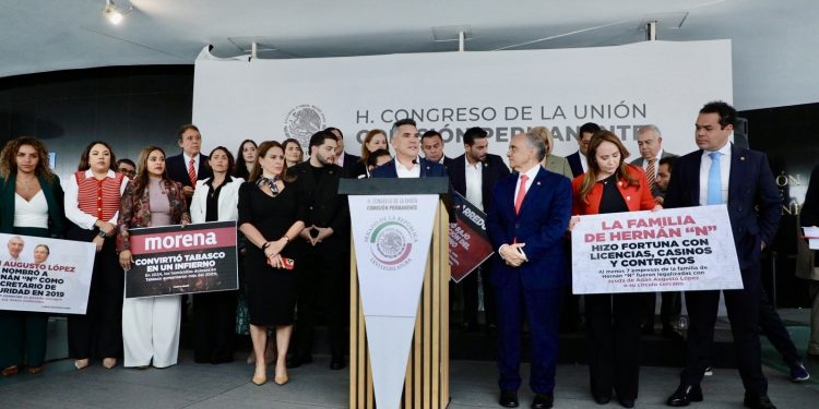 PRI denuncia ante la FGR a AMLO, Adán Augusto y gobernadores de Morena por nexos con el crimen organizado