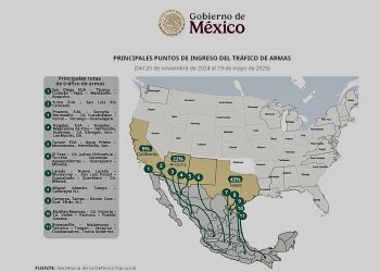 Texas, la principal puerta de entrada del tráfico de armas a México: Sedena