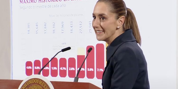 “Ni los aranceles pudieron con la economía mexicana”; Sheinbaum celebra histórica inversión extranjera directa en México