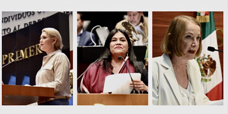 Verónica Camino, Guadalupe Chavira y Laura Itzel Castillo compiten por la presidencia del Senado en medio de tensión interna