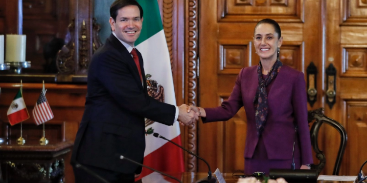 Marco Rubio se reúne con Claudia Sheinbaum en Palacio Nacional para abordar seguridad