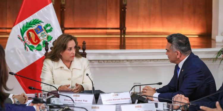 Alejandro Moreno se reúne con la presidenta de Perú, Dina Boluarte