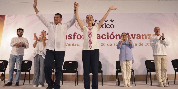 Fracasarán los que quieren detener la Cuarta Transformación, advierte Sheinbaum en Tabasco