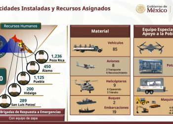 Marina despliega más de 3 mil 300 elementos para atender emergencia por lluvias en Veracruz, Puebla, Hidalgo y San Luis Potosí