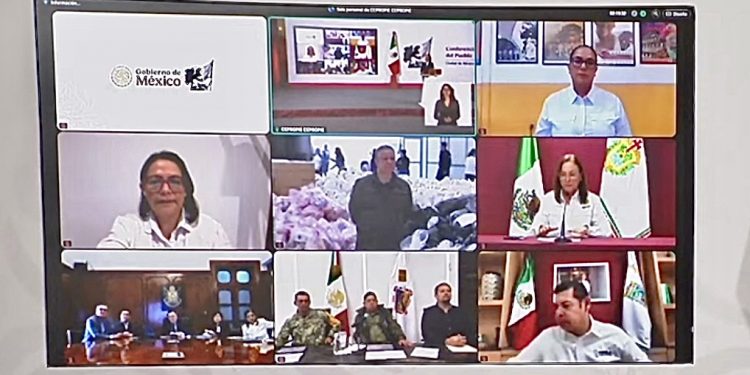 Gobernadores informan a Sheinbaum sobre avances en atención a comunidades afectadas por lluvias