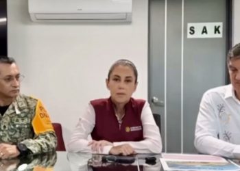 Sheinbaum y Villarreal supervisan niveles del río Pánuco; descartan riesgo inminente, pero mantienen monitoreo constante