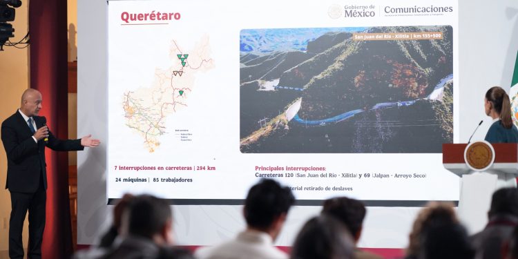 SICT atiende afectaciones en carreteras federales por lluvias extraordinarias