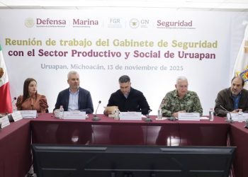 Gabinete de Seguridad refuerza estrategia en Michoacán y se reúne con alcaldesa de Uruapan tras amenazas