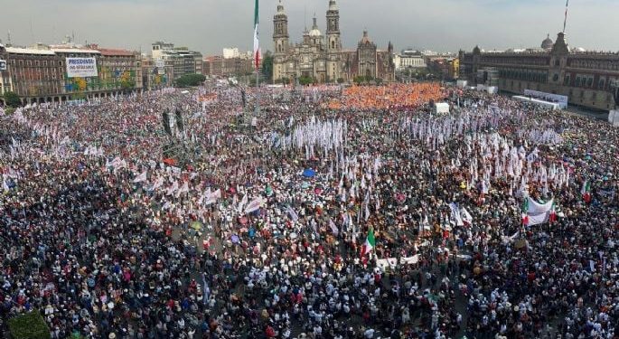 Sheinbaum agradece a más de 600 mil asistentes que llenaron el Zócalo y promete no traicionar a la 4T