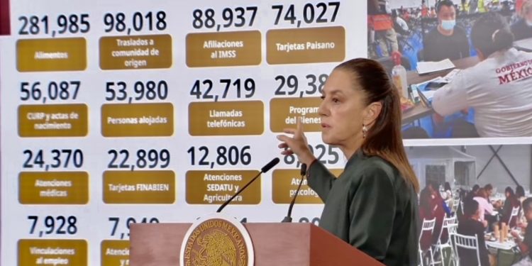 Sheinbaum reporta más de 814 mil servicios a repatriados y promete reforzar apoyo ante deportaciones