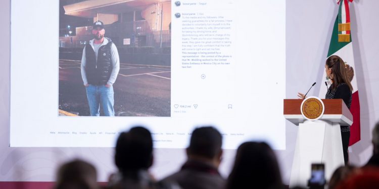 Sheinbaum niega operativo encubierto del FBI en captura de Ryan Wedding