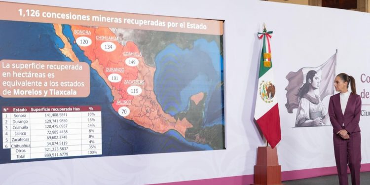 Gobierno de Sheinbaum recupera casi 900 mil hectáreas de concesiones mineras ociosas y en áreas protegidas