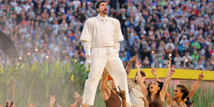 Sheinbaum celebra mensaje de unidad continental en espectáculo de Bad Bunny durante el Super Bowl LX