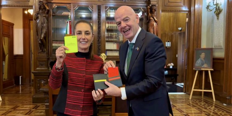 Sheinbaum e Infantino afinan detalles para el Mundial 2026; prometen inauguración “histórica”