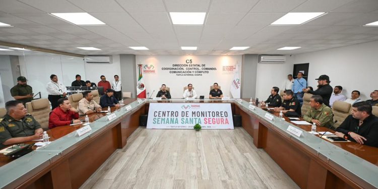 Eduardo Ramírez refuerza operativo de seguridad y atención durante Semana Santa en Chiapas