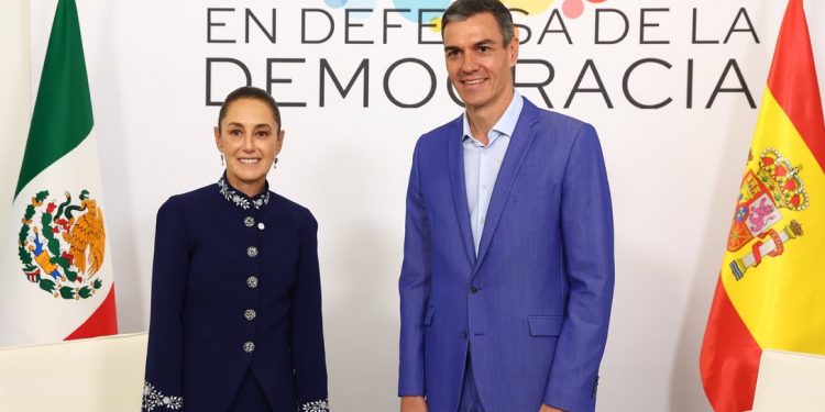 Sheinbaum y Sánchez relanzan la relación México–España con agenda de cooperación y diálogo