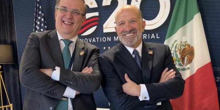 Ebrard y Lutnick revisan agenda comercial y desarrollo tecnológico de México y EU