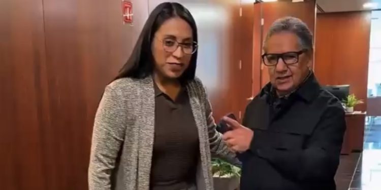 Higinio Martínez recibe en el Senado a Nancy Nápoles, alcaldesa vinculada a proceso por secuestro simulado