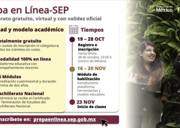 SEP abre inscripciones para preparatoria en línea y 186 planteles del Bachillerato Nacional