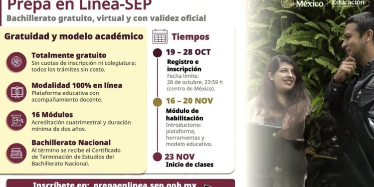 SEP abre inscripciones para preparatoria en línea y 186 planteles del Bachillerato Nacional